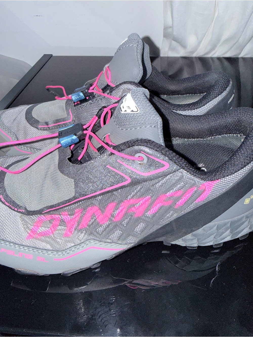 Dynamite Gray and Pink Women's Trail Sneakers